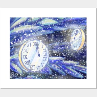 New Year's clocks Posters and Art